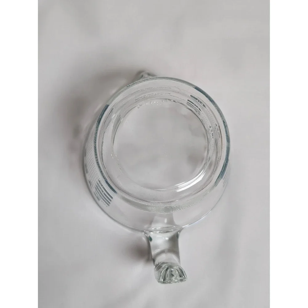 VTG Pyrex 1 Cup 8oz 250ml Glass Measuring Cup Green/Blue Lettering USA Corning
